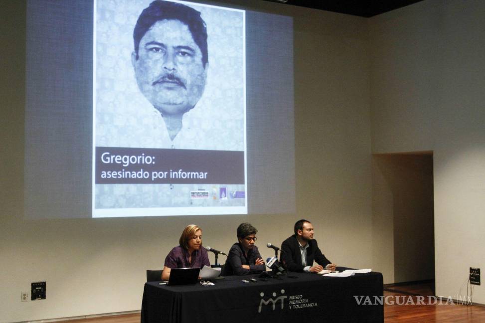 $!19/03//2014. Presentación en CDMX de un informe sobre el caso del reportero Gregorio Jiménez de la Cruz quien fuera asesinado en Veracruz.