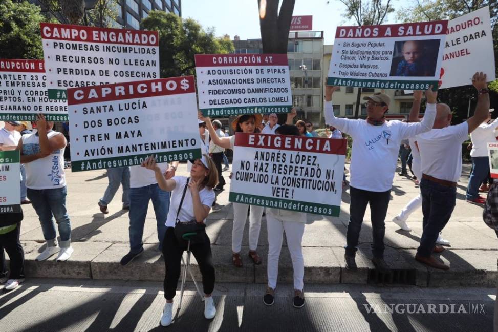$!Marcha contra AMLO se transformó en apoyo a los LeBarón y crítica al 'abrazos y no balazos'