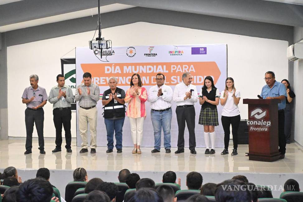 $!Autoridades y estudiantes de Frontera participaron en actividades y pláticas con motivo del Día Mundial de la Prevención del Suicidio, enfocadas en la salud mental y la prevención de situaciones trágicas.