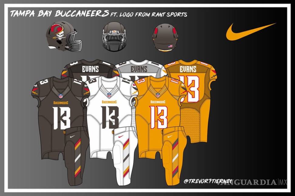 $!Los Buccaneers tendrán nuevos uniformes en abril