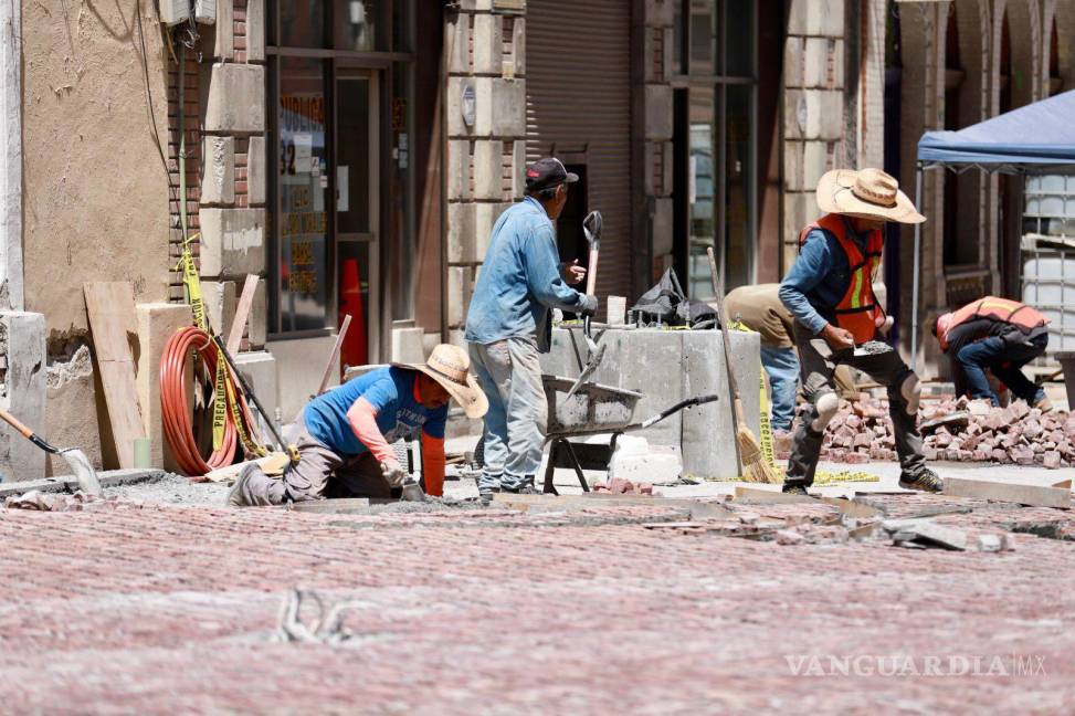 $!Los trabajos avanzan en el Centro de Saltillo.