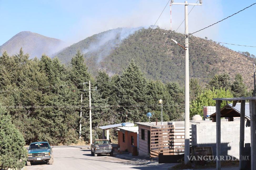 $!Más de 100 brigadistas combaten incendio en El Tunal, Arteaga