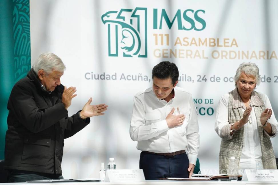 $!AMLO y Miguel Riquelme inauguran Hospital General del IMSS en Acuña, Coahuila