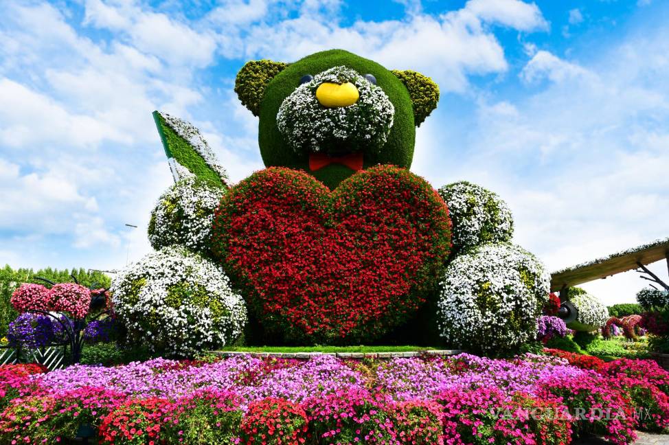 $!Reproducción floral de un oso de peluche, en Dubai Miracle Garden.