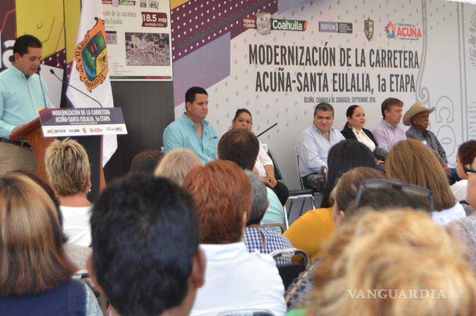 $!Pone en marcha MARS modernización de carretera Acuña- Santa Eulalia con 18.5MDP