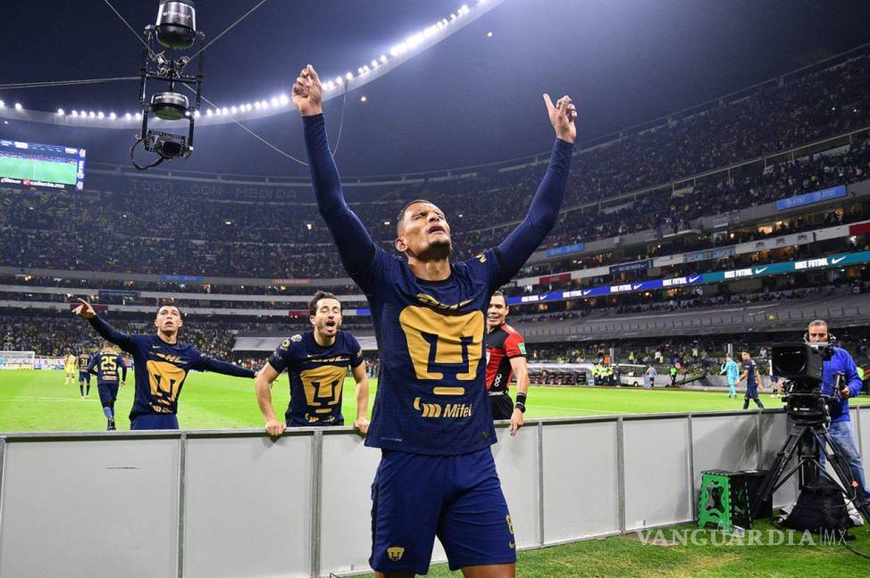 $!Los Pumas se impusieron con claridad al América en el Estadio Azteca y lograron avanzar a las semifinales del torneo Grita México A21 de la Liga BBVA MX.