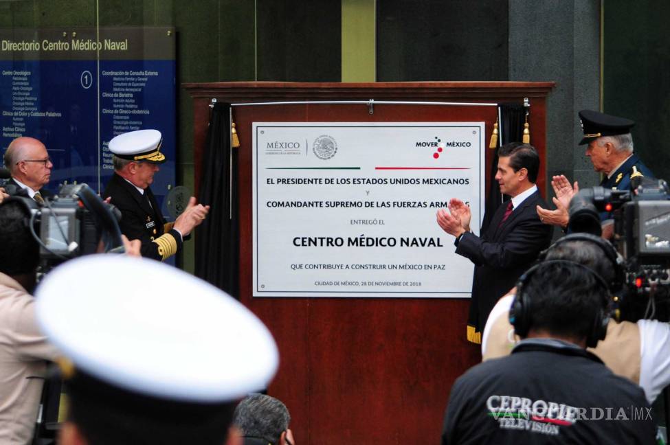 $!Inaugura Peña Nieto la última obra de su sexenio, el Centro Médico Naval