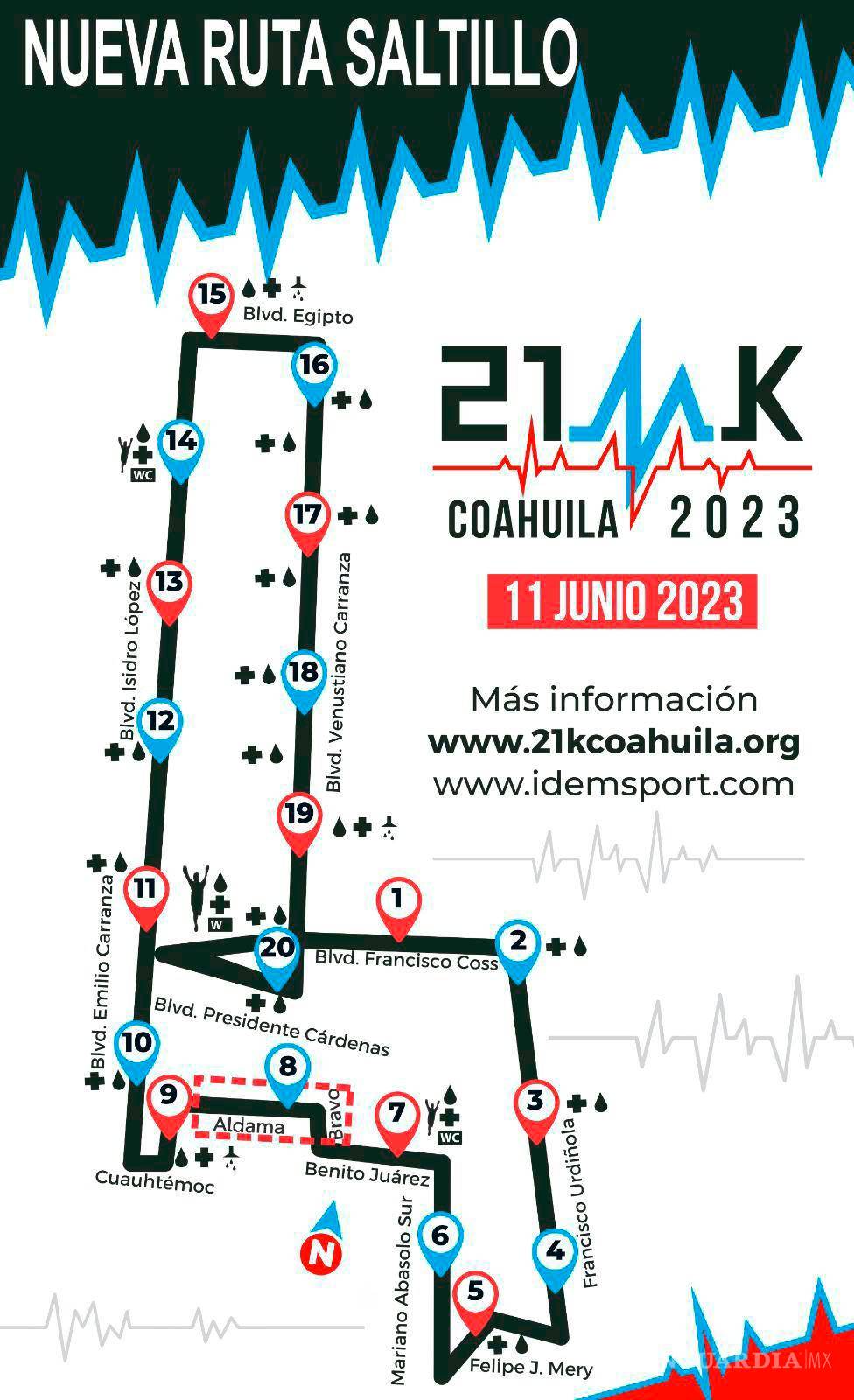 $!La ruta del 21K 2023 sufrirá cambios debido a la construcción del Paseo Capital en la Zona Centro.