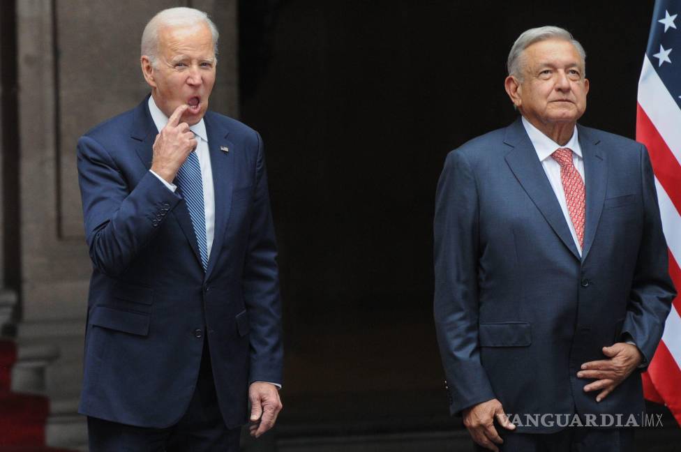 $!Joe Biden y Andrés Manuel López Obrador, mandatarios de Estados Unidos y México, llegan a Palacio Nacional.