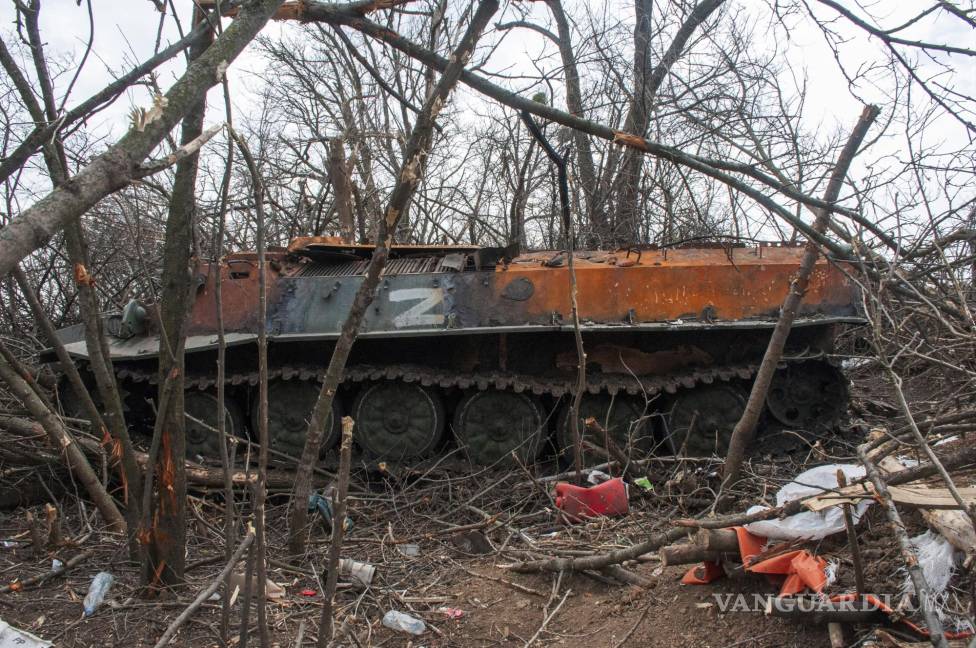 Restos de los combates, un reflejo de la infame guerra en Ucrania