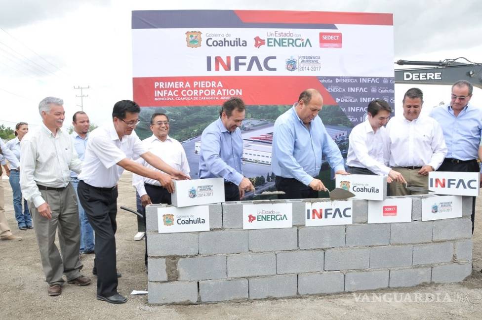 $!Colocan primera piedra de INFAC Corporation en Monclova