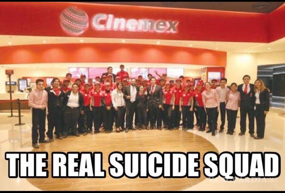 $!Los mejores memes de la cancelación de ‘Escuadrón Suicida’ en Cinemex