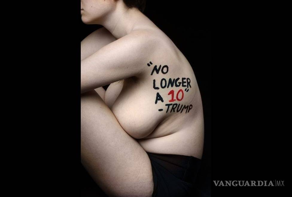 $!Frases sexistas de Trump plasmadas en cuerpos de mujeres (Fotos)