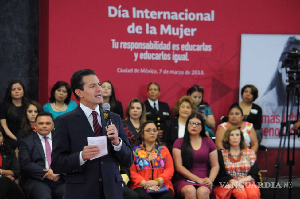 $!Estamos mejor que hace 5 años en igualdad de género: Peña Nieto