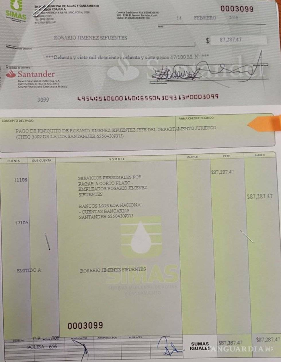 $!Rechaza funcionaria haber recibido finiquito de 87 mil