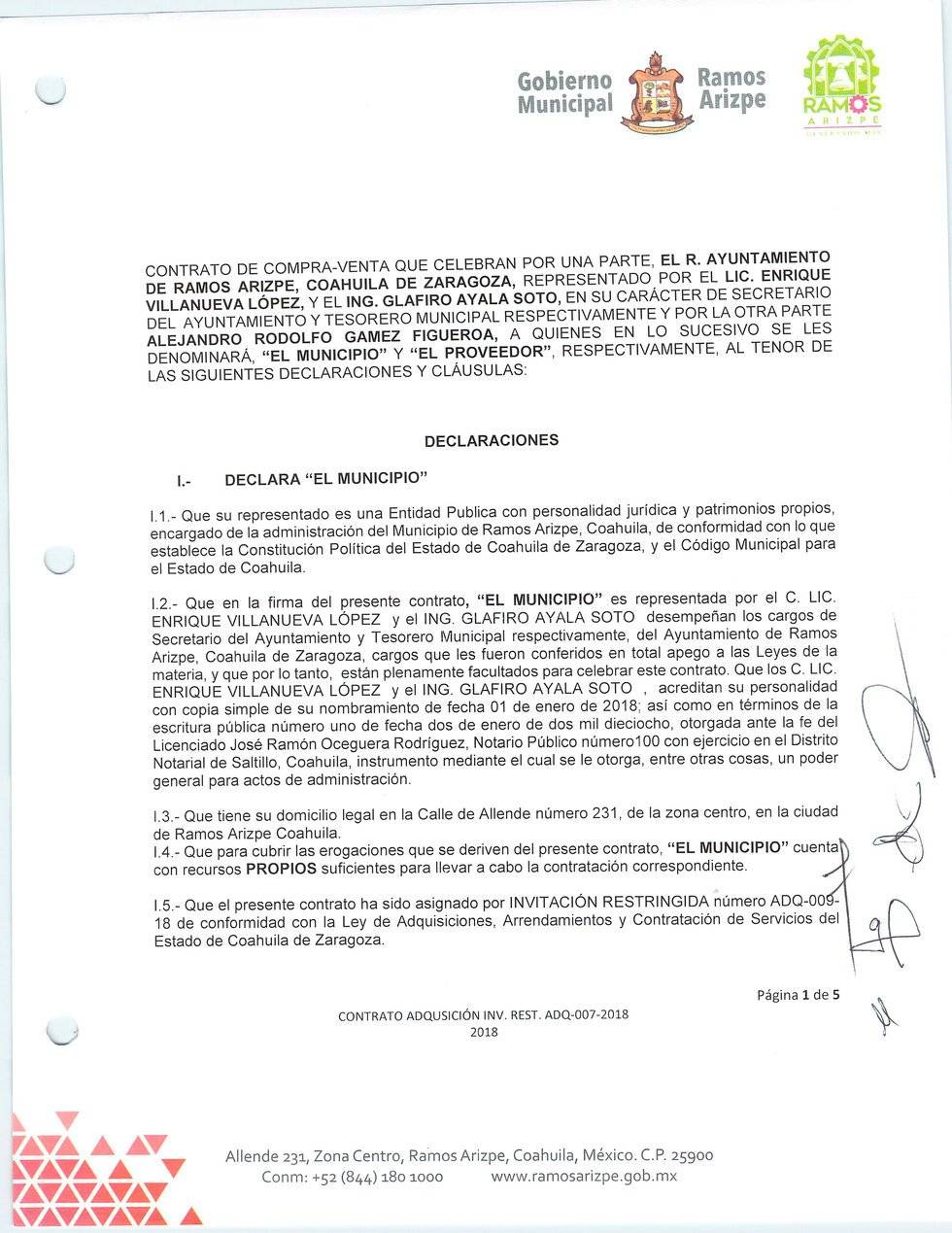 $!Gobierno del PRI en Ramos Arizpe, será investigado por Fiscalía Anticorrupción de Coahuila