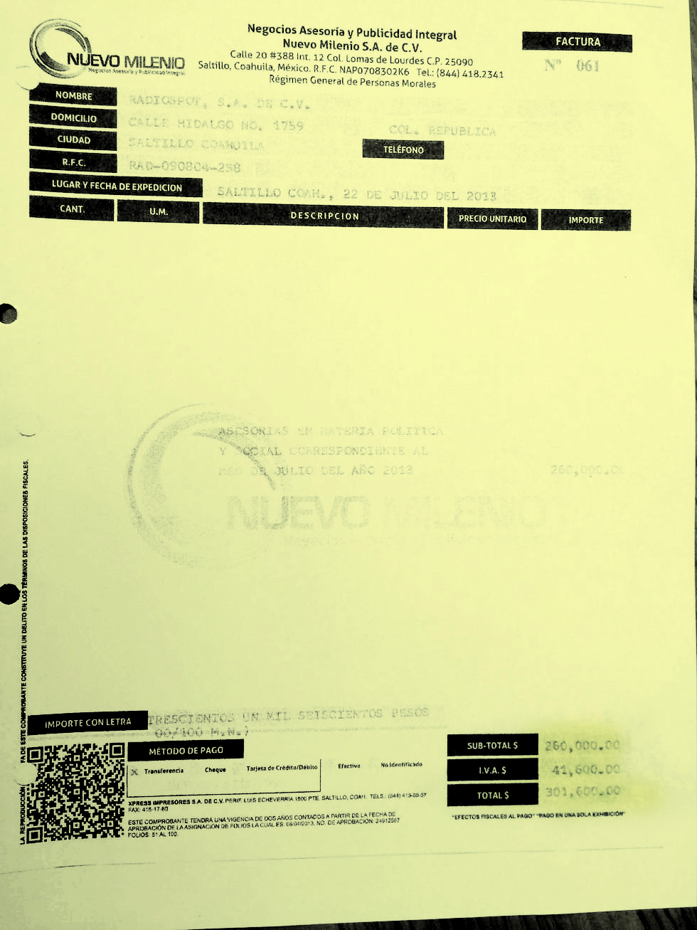 $!Defensa de Humberto Moreira llevó facturas como prueba de su inocencia