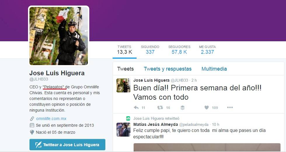 $!José Luis Higuera acepta ser el 'pelagatos' de Grupo Omnilife Chivas