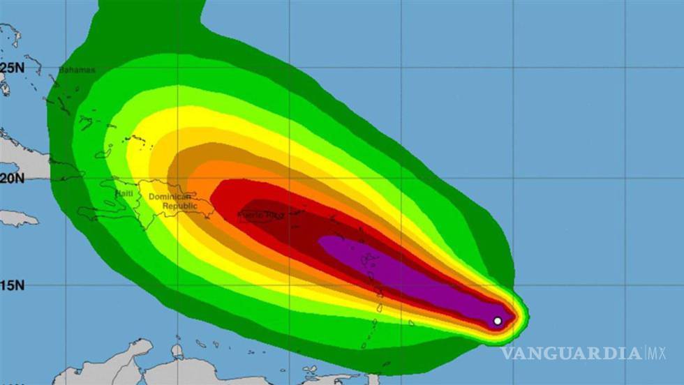 Huracán María se convierte en categoría 2 y amenaza a zonas afectadas por Irma