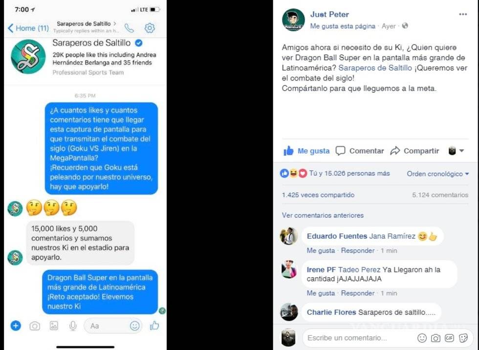 $!Saraperos de Saltillo se compromete a transmitir pelea final de Dragon Ball Super