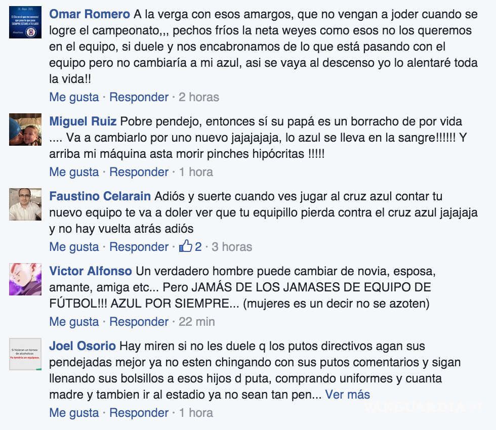 $!Aficionados del Cruz Azul cambian de equipo tras malos resultados