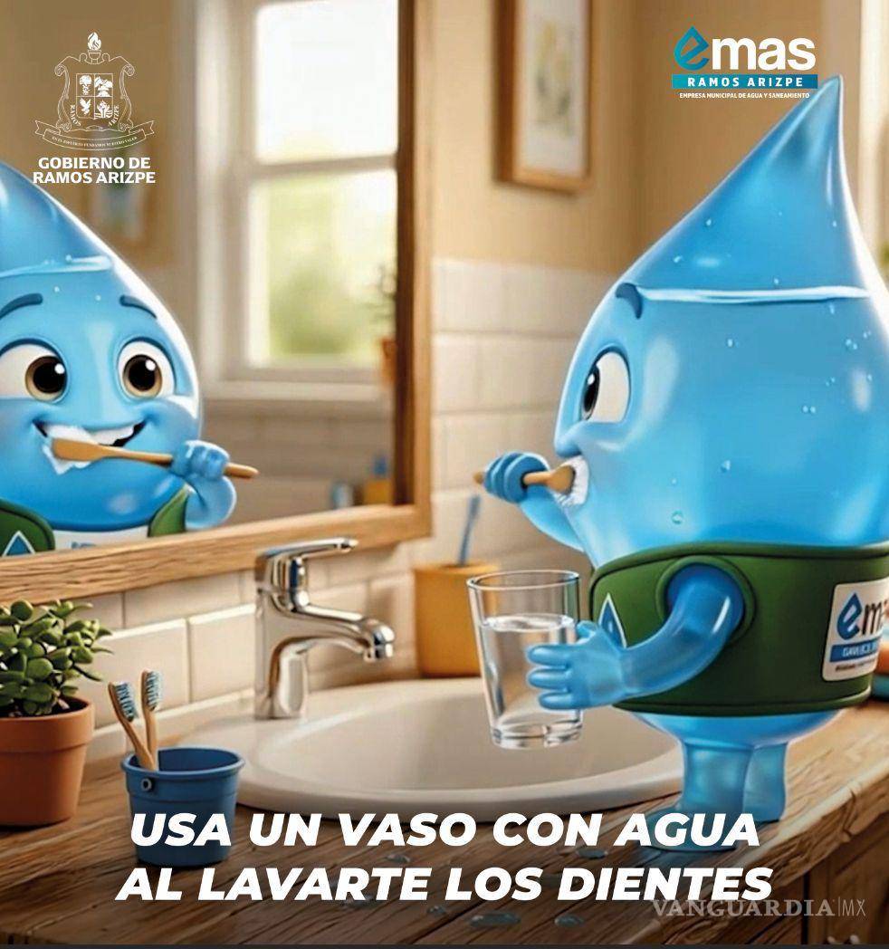 $!Al lavarte los dientes, hazlo con un vaso y no con la llave abierta.
