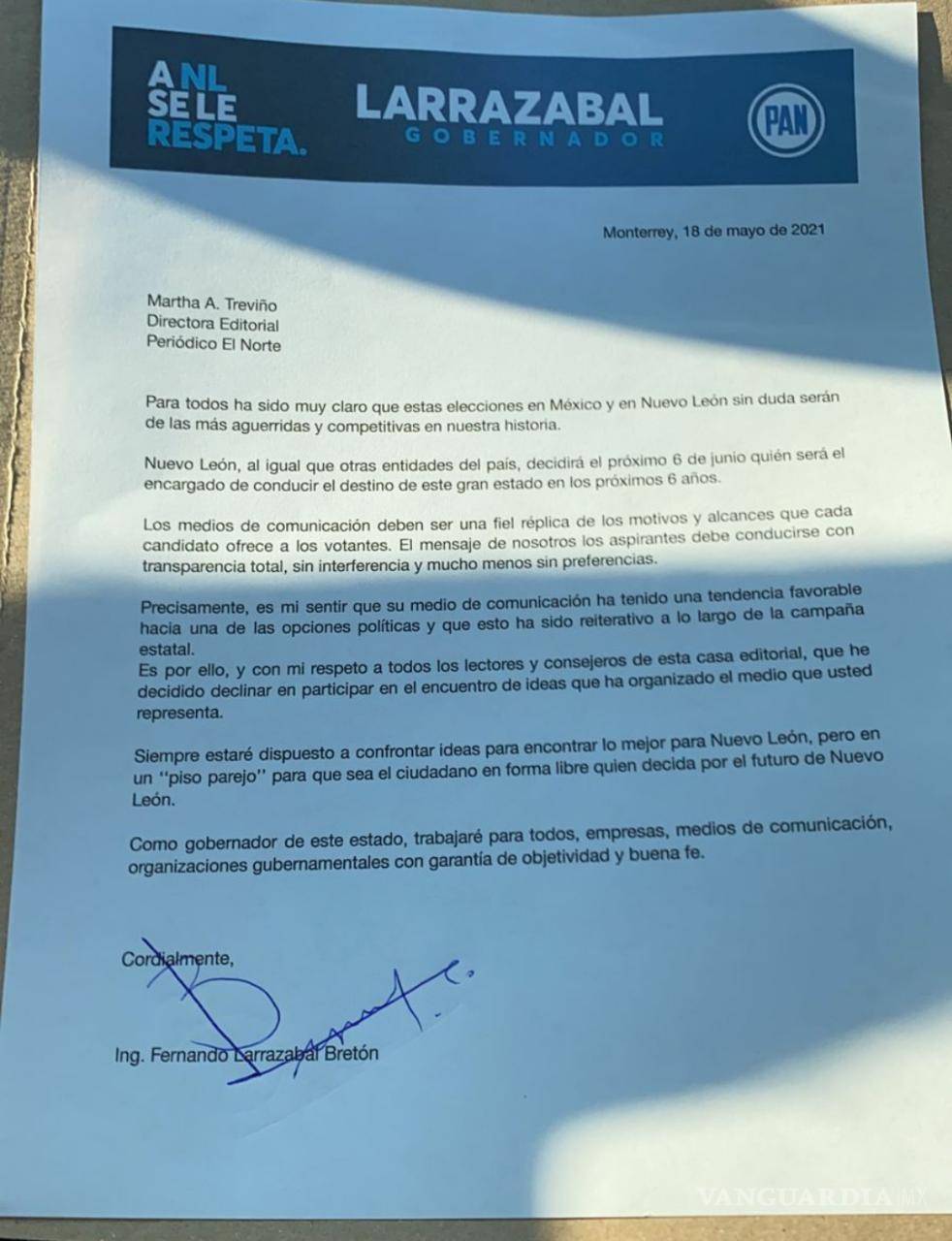 $!Declinan 3 candidatos de NL acudir a debate de El Norte; acusan parcialidad