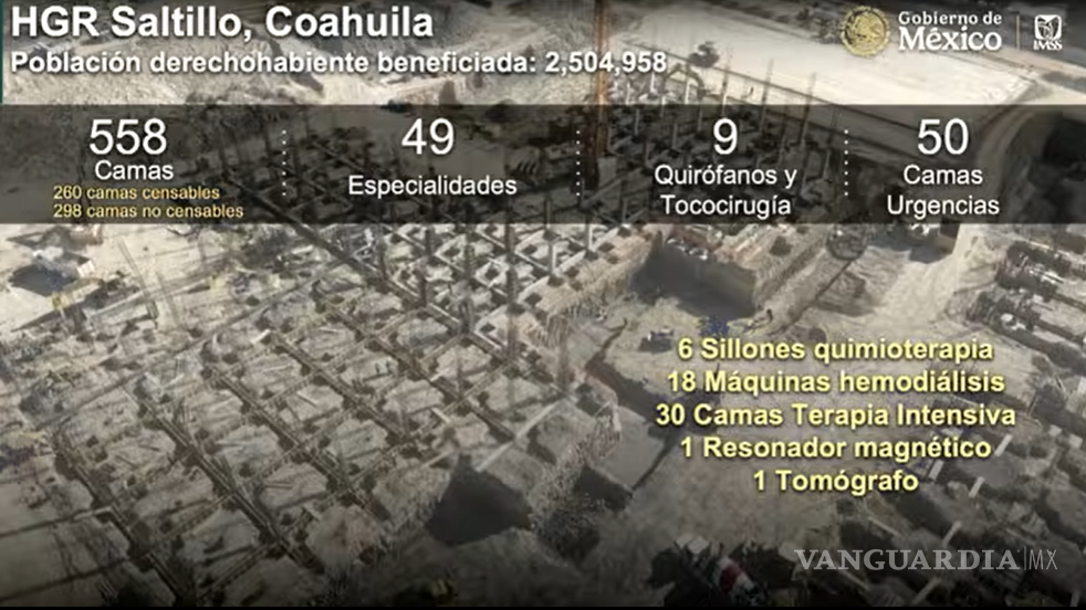 $!Zoé Robledo presenta cómo serán los nuevos hospitales del IMSS en Saltillo, Matamoros y San Buenaventura