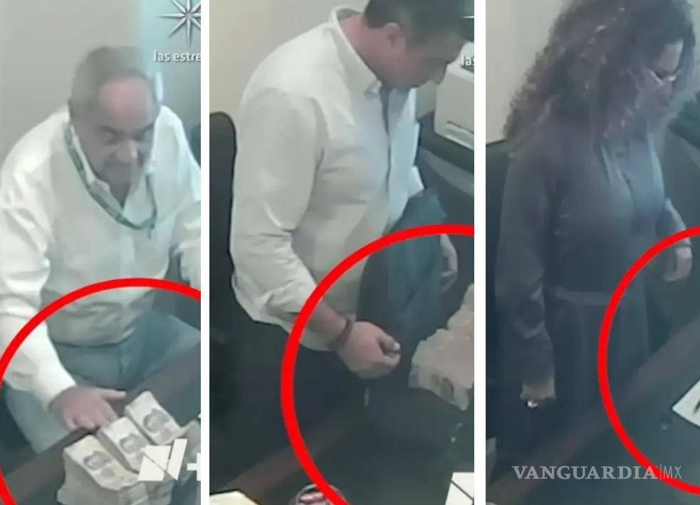 $!La entrega de los fajos de billetes habría ocurrido en la oficina adjunta de la Secretaría de Gobierno de Campeche