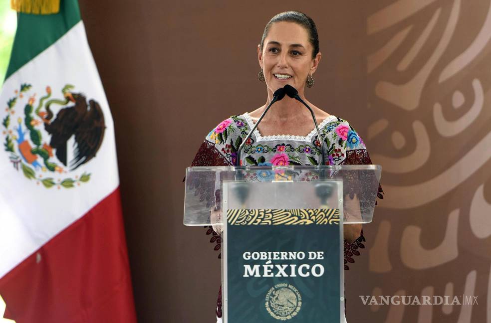 $!La Presidencia de México, de la presidenta electa de México, Claudia Sheinbaum durante un acto protocolario en Bacalar estado de Quintana Roo (México).