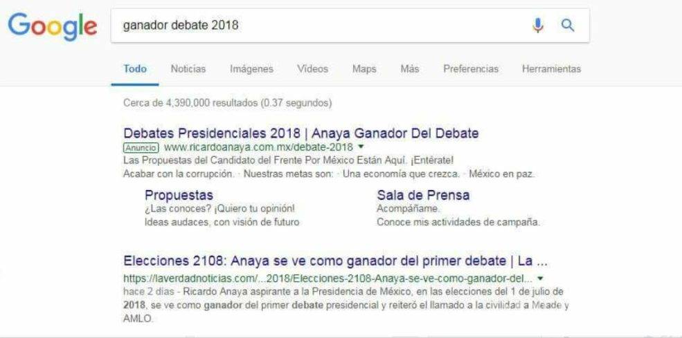 $!Ricardo Anaya se declara ganador del debate... cuatro días antes, en Google
