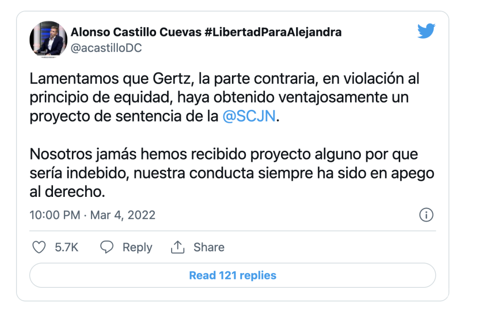 $!Temen por la vida de Alejandra Cuevas, tras filtraciones de Gertz Manero