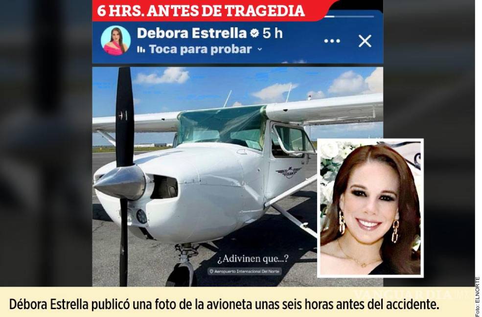 $!La conductora fallecida, Débora Estrella tomaba clases de aviación