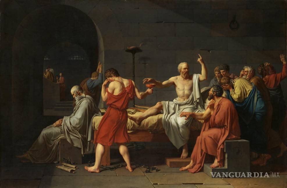 $!La muerte de Sócrates, pintura de Jacques-Louis David (1787).