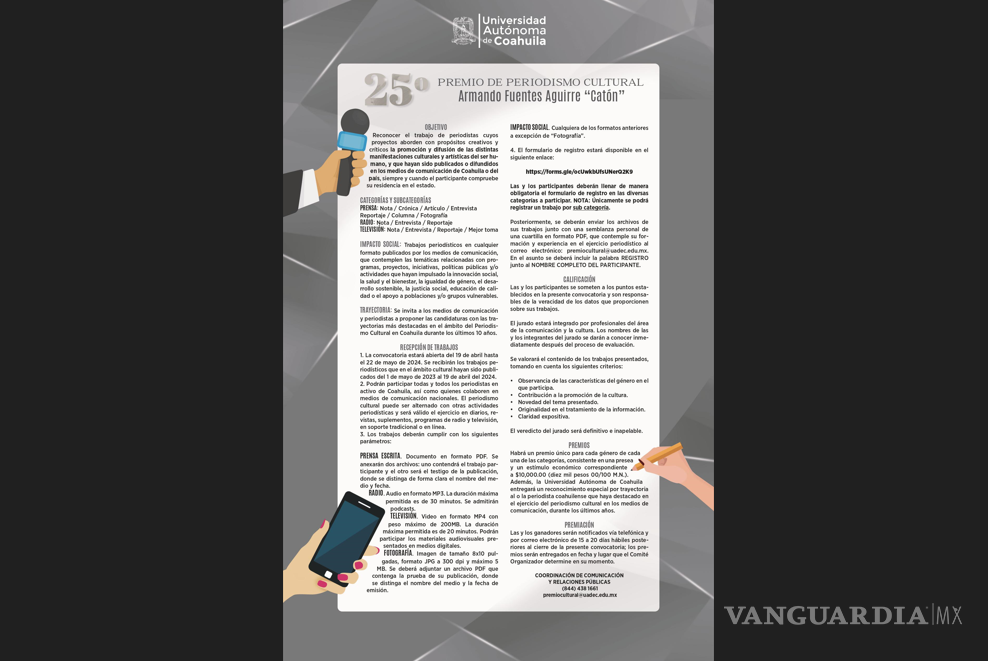 $!Revisa la convocatoria y participa.