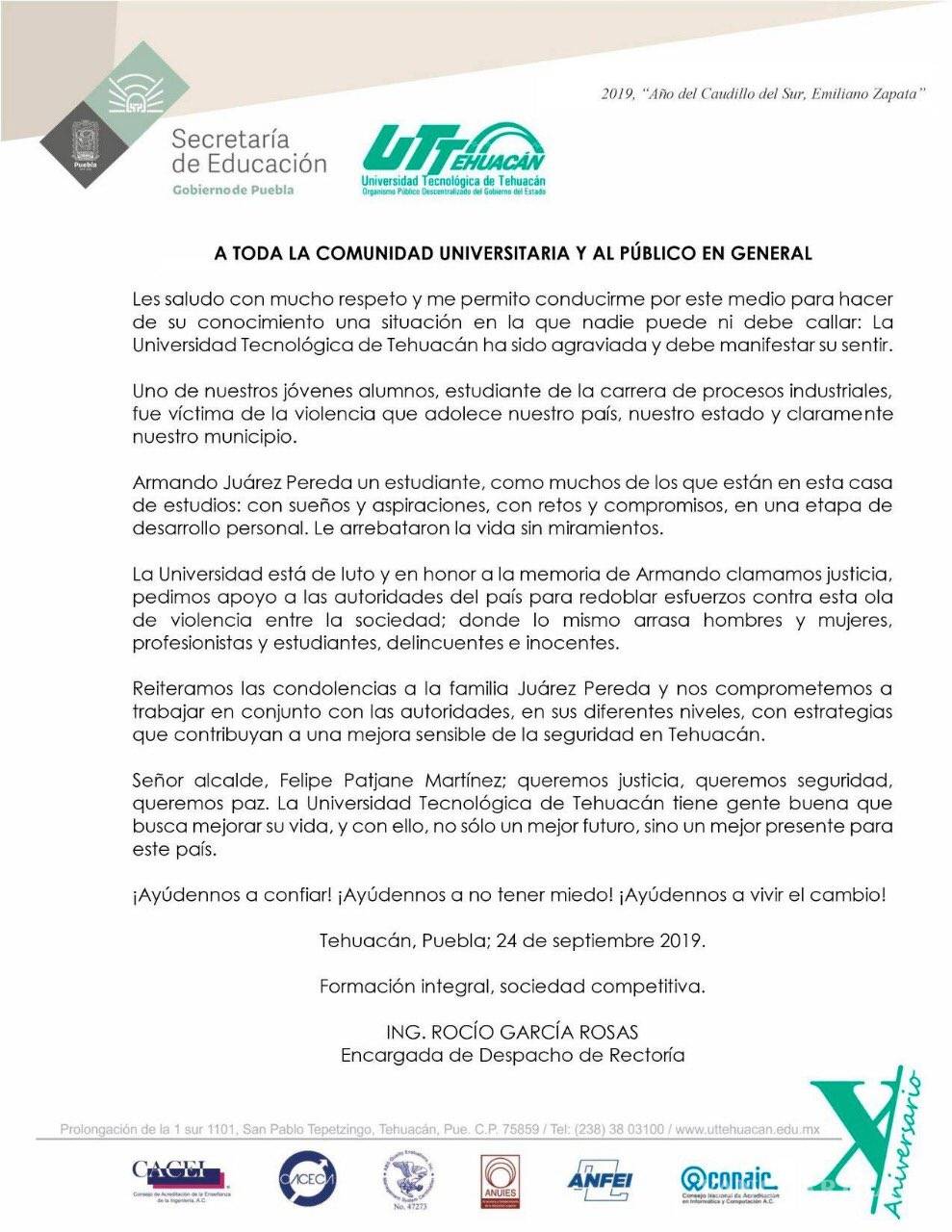 $!Estudiante universitario desapareció en Puebla, lo encontraron decapitado