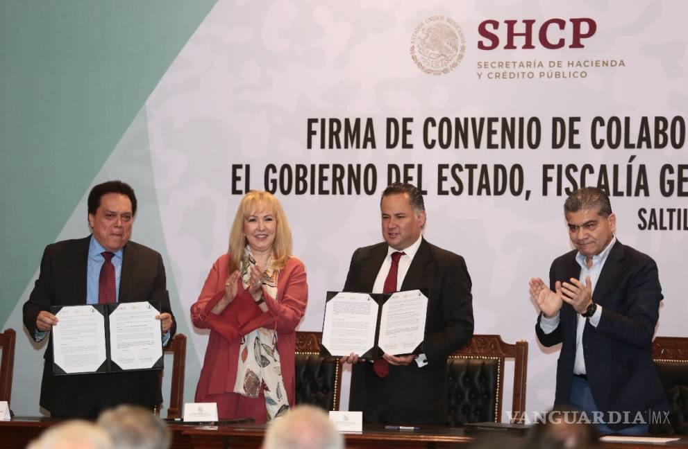 $!Coahuila y Gobierno Federal firman convenio para combatir lavado de dinero