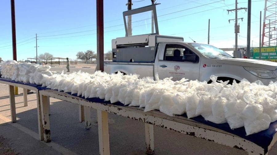 Omar García Harfuch informó el decomiso de 212 kilogramos de metanfetamina en San Luis Río Colorado, Sonora, como parte de operativos carreteros federales contra el tráfico de drogas