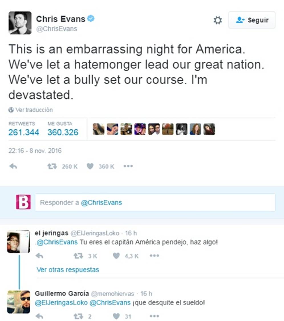 $!Tweets de los Famosos expresan inconformidad ante el triunfo de Trump