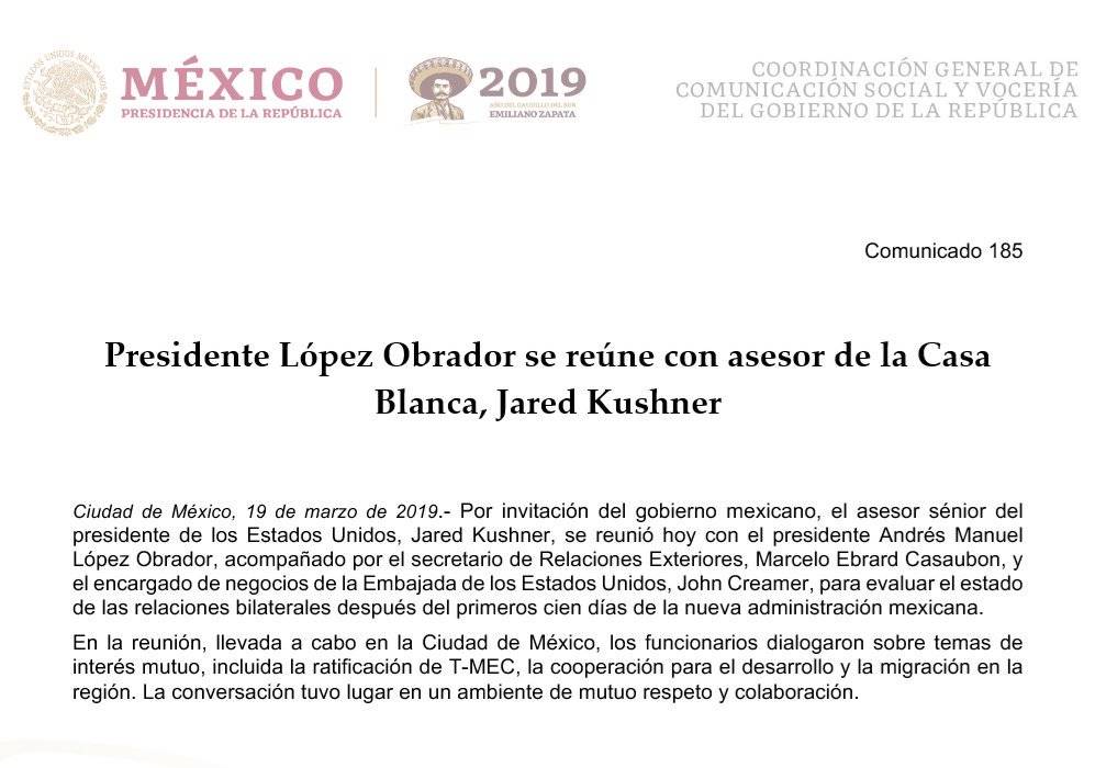$!AMLO se reúne con Jared Kushner, asesor de Donald Trump, en la CDMX