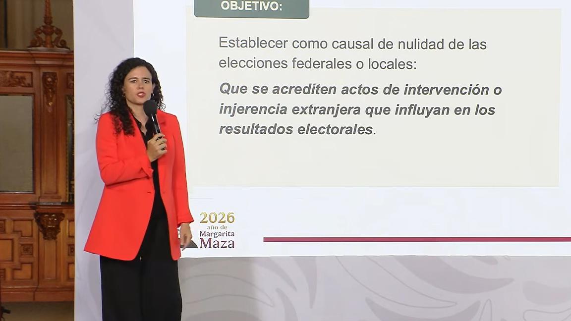 Anulación de elecciones no será arbitraria, aclara Luisa María Alcalde la reforma en injerencia extranjera