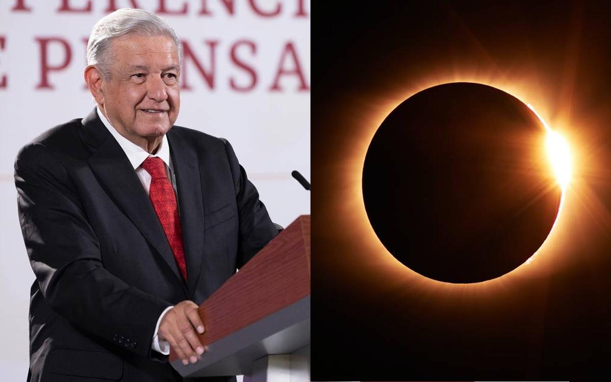 AMLO seguirá el Eclipse Solar Total 2024... Transmitirá la mañanera desde Mazatlán el próximo 8 de abril. Noticias en tiempo real