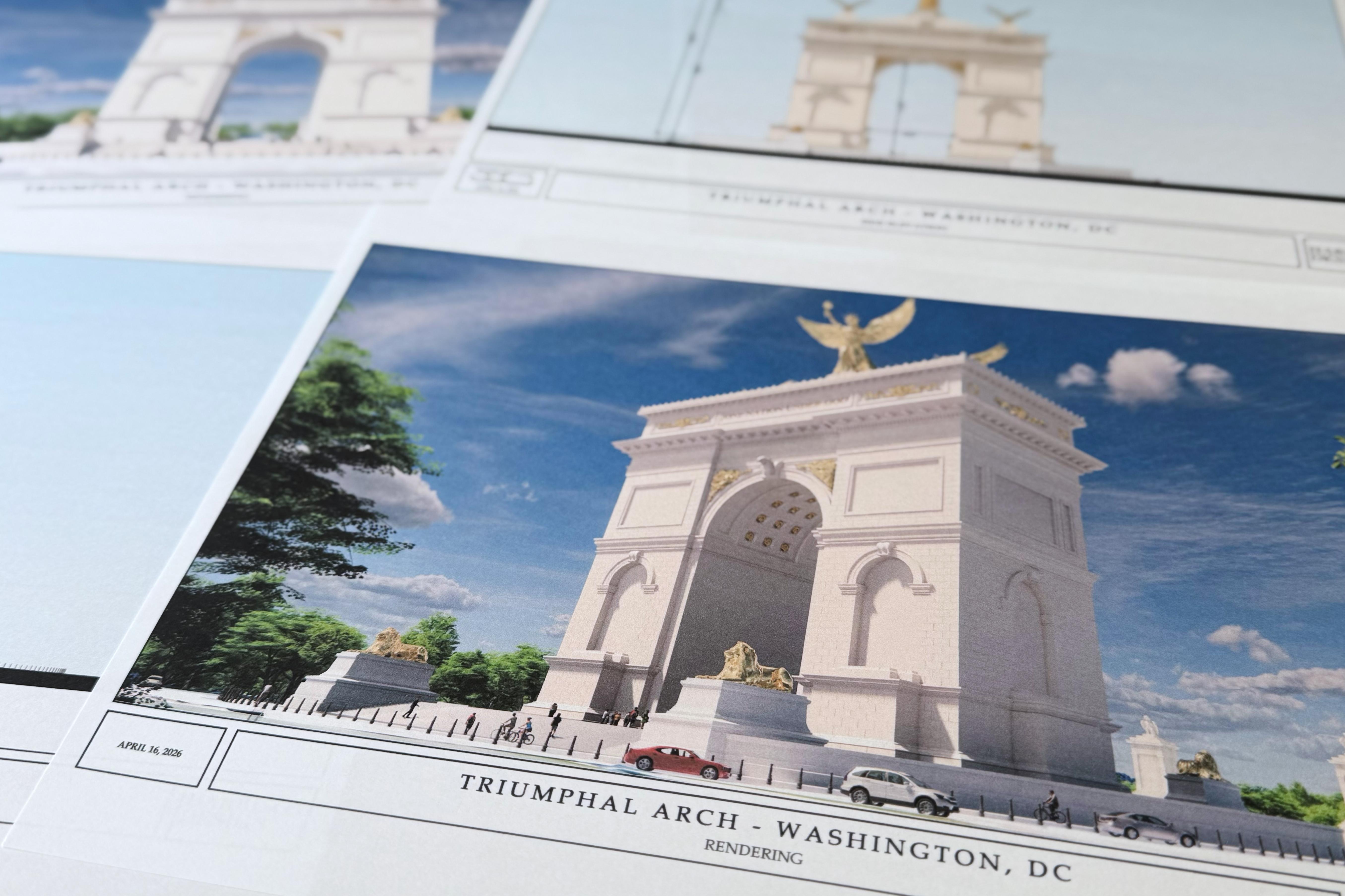Presenta la Casa Blanca el diseño del arco del triunfo de Trump para Washington