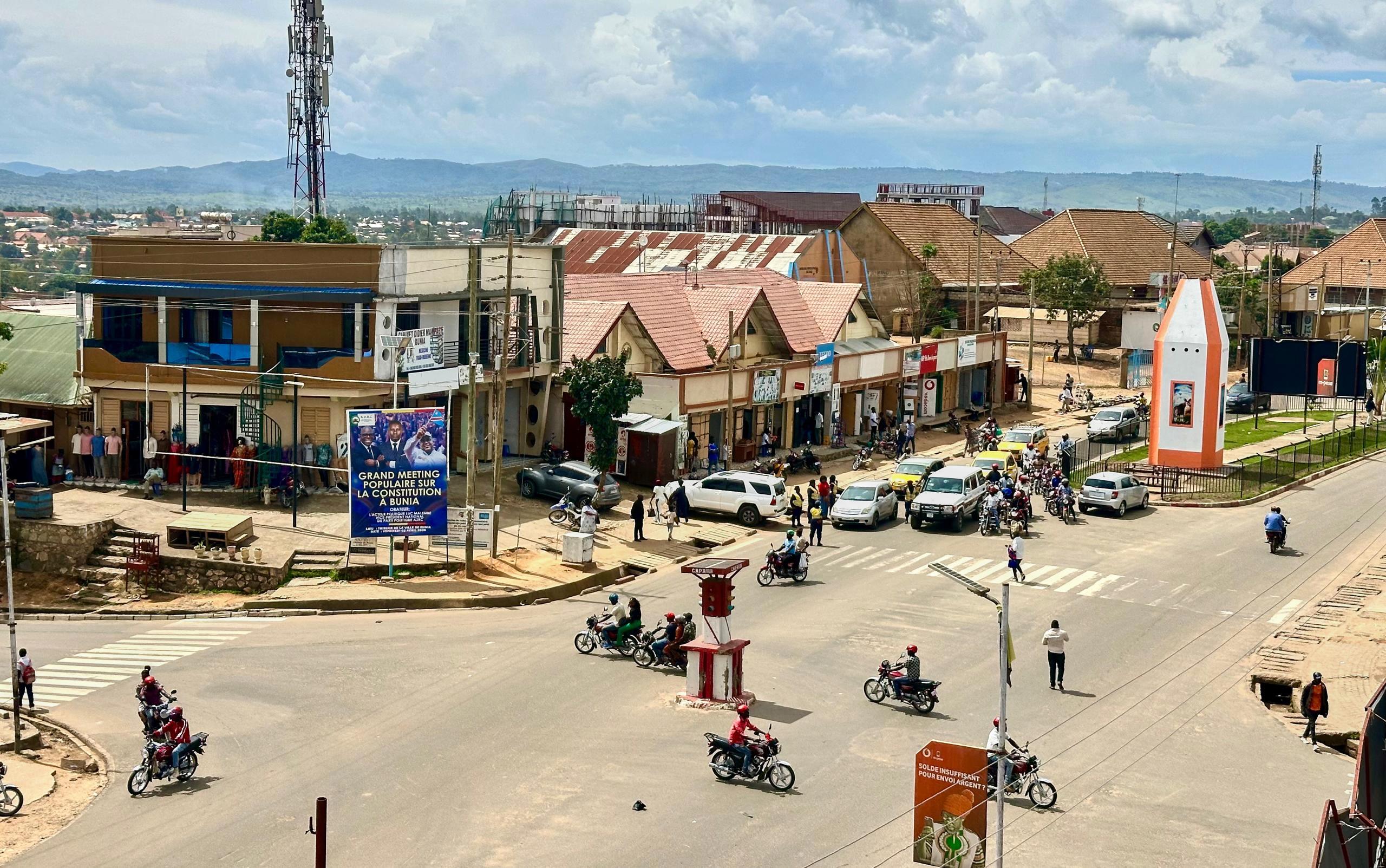 Vista general de Bunia, donde se han confirmado brotes de ébola en la provincia de Ituri, Congo, el viernes 15 de mayo de 2026.