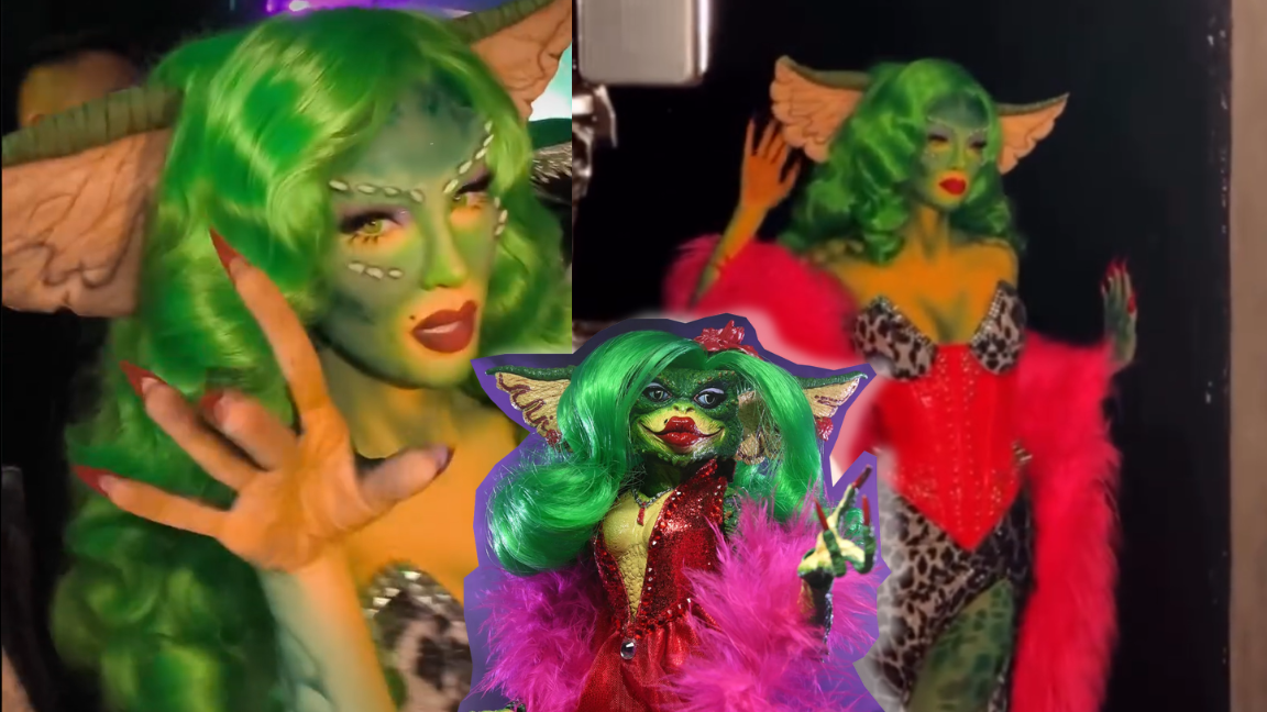 Belinda celebra Beliween con un impresionante disfraz de Greta de Gremlins en su fiesta de Halloween (VIDEOS)