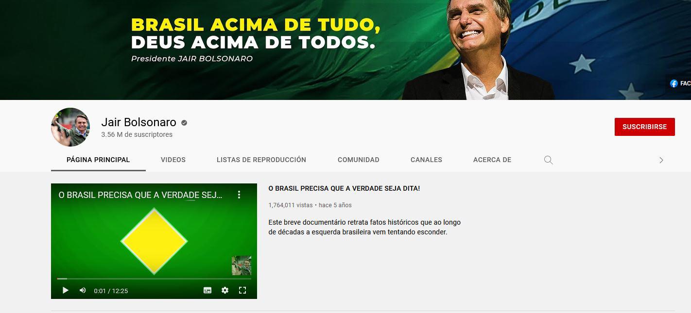 ‘Castiga’ YouTube a Bolsonaro, suspende cuenta por 7 días por desinformar sobre la vacuna antiCOVID. Noticias en tiempo real