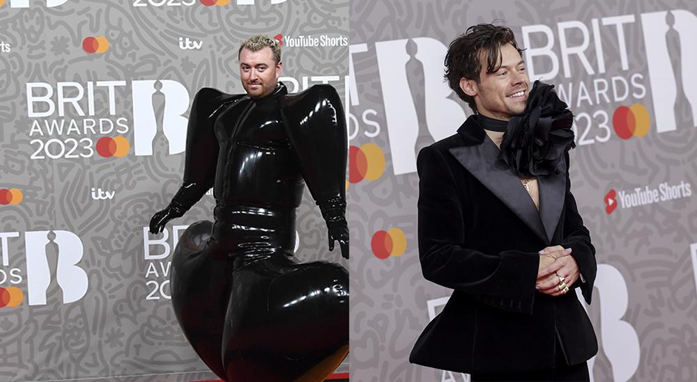 ¡Lo hacen de nuevo! Sam Smith y Harry Styles roban cámara en la alfombra de los Brit Awards. Noticias en tiempo real