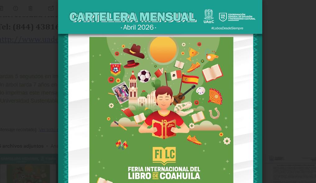 Da a conocer UAdeC agenda cultural que presentará en la FIL Coahuila 2026