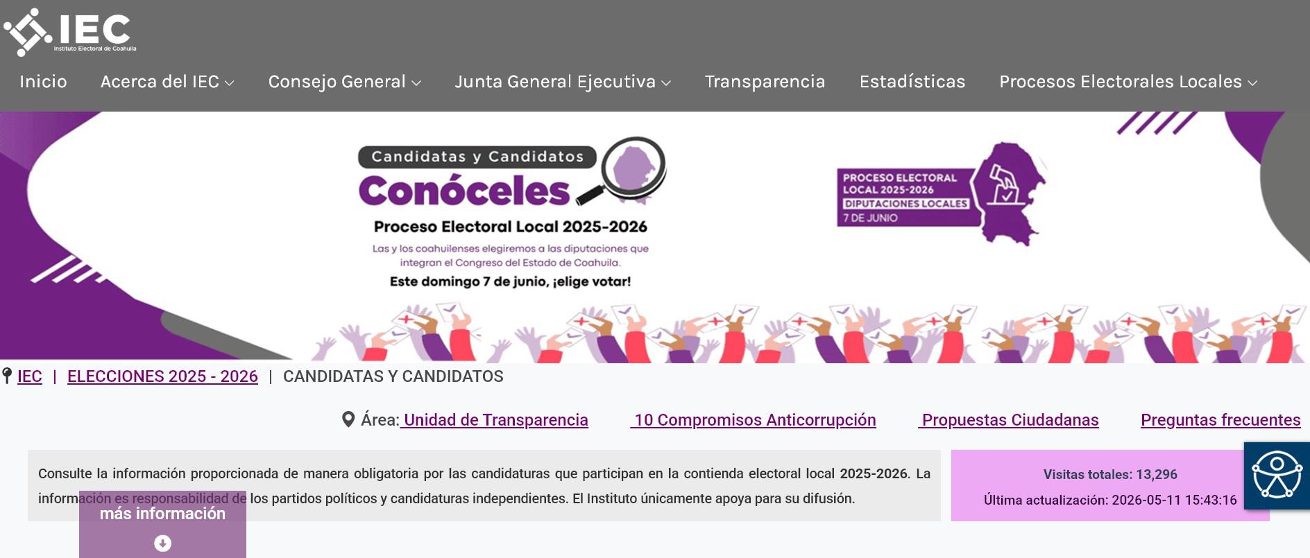 IEC impulsa plataforma ‘Conóceles’ para consultar perfiles y propuestas de candidatos al Congreso de Coahuila