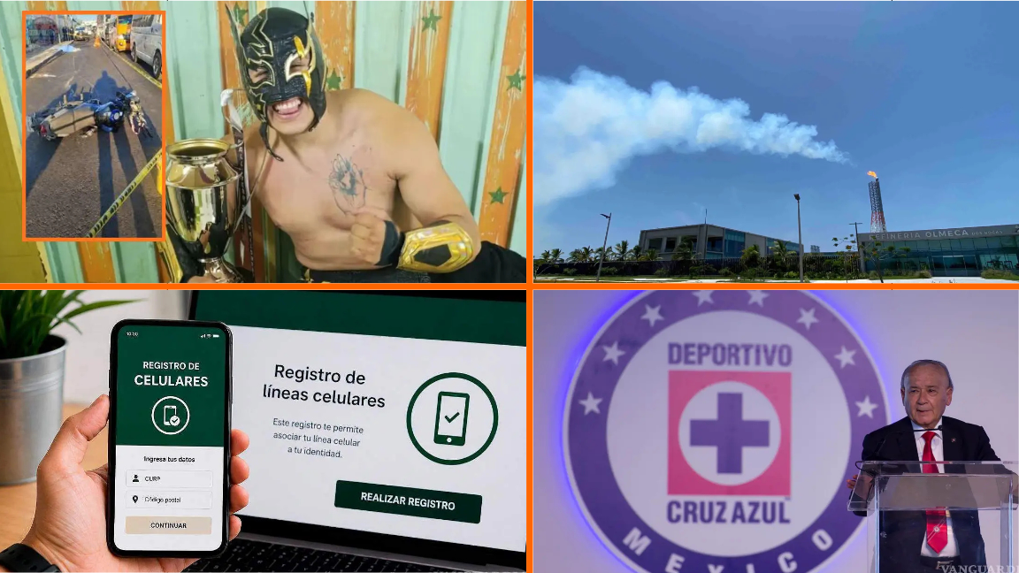 Noticias del fin de semana: Atropellan a luchador mexicano; cae producción de Dos Bocas y revisa registro del CURP en tu línea telefónica